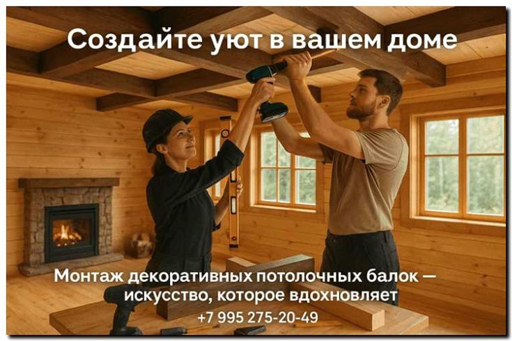 Реклама и продвижение монтажа декоративных балок