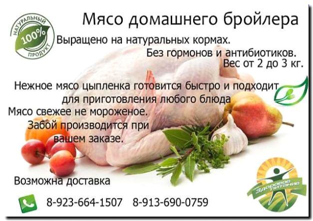 Реклама и продвижение продажи мяса птицы