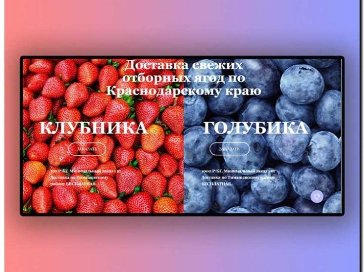 Реклама и продвижение продажи органических фруктов и ягод