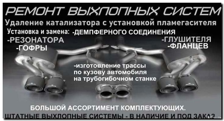 Реклама и продвижение продажи выхлопных систем
