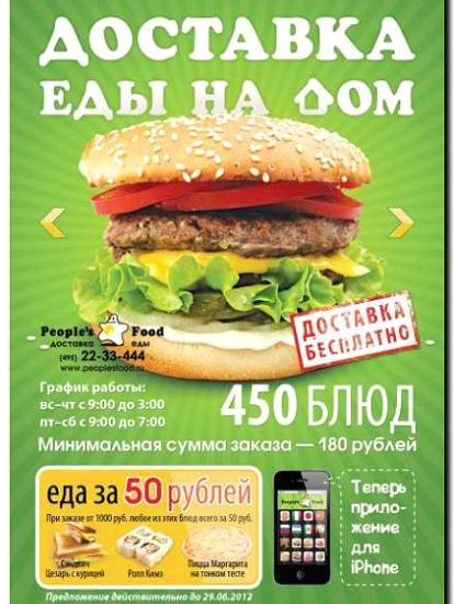 Реклама и продвижение служб доставки еды