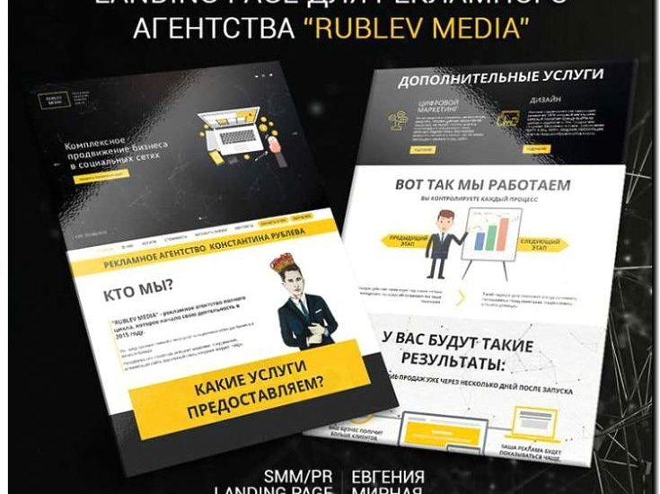 Реклама и продвижение создания лендингов