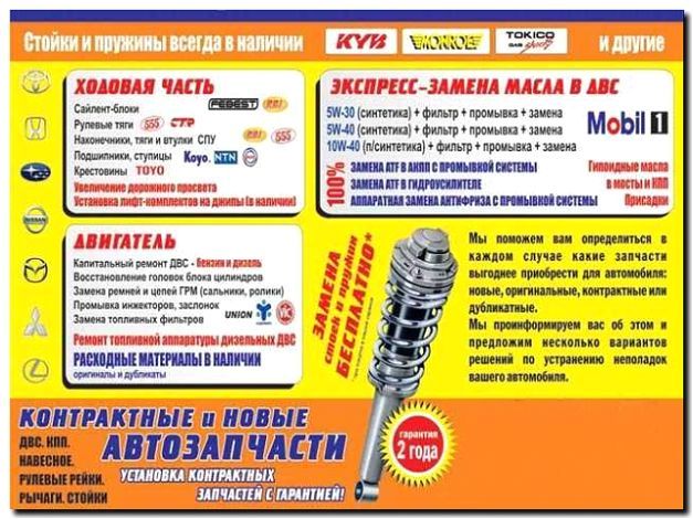 Реклама и продвижение специализированного магазина автозапчастей (определённая марка/тип)