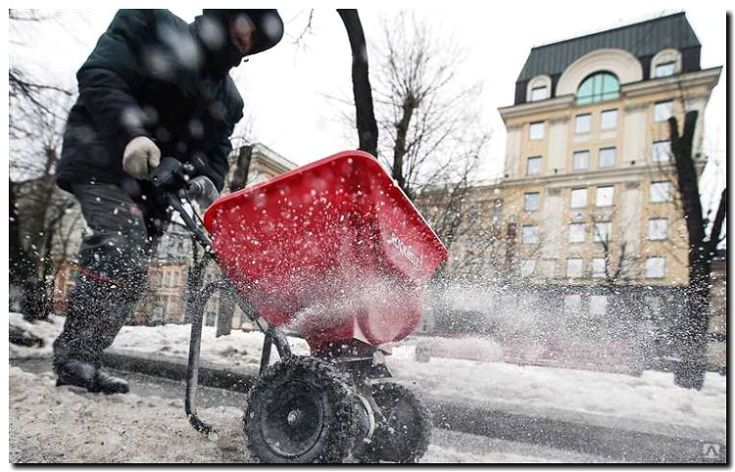 Реклама и продвижение зимней уборки улиц и посыпки реагентами